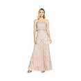 thumbnail image 2 of Adrianna Papell Robe Blouson Longue à Perles pour Femme, Taupe/rose, 2, 2 of 4