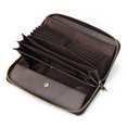 thumbnail image 3 of Cartera multifuncional larga para mujer, con RFID, antirrobo, de cuero genuino, tarjetero, monedero con cambio de varias tarjetas, 3 of 6
