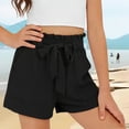 thumbnail image 2 of Ruyang Wide Leg Shorts for Teen Girls Pleated High Waist Straight Leg Shorts Summer Solid Trendy Active Shorts with Pockets, 2 of 6
