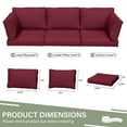 thumbnail image 2 of Pakunoda Non-Slip Latex Dot Fade Resistant Couch Cover Couch Cover set of 8, (Burgundy, Cover Only), 2 of 6