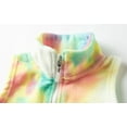 thumbnail image 7 of LittleSpring Girls Fleece Vest Jacket Sleeveless Full Zip Kids Lightweight Outwear, Tie Dye 4T, 7 of 7
