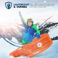 thumbnail image 3 of Back Bay Play 47in Snow Sled Racer High Density Plastic Sled 2 Person Toboggan w/Pull Rope & 4 Handles Snow Sleds for Kids, 3 of 7