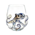 thumbnail image 2 of Artisanal Blue Ringed Octopus Glassware, Novelty Drinking Glass, Borosilicate Tumbler, Coastal Home Bar Accessories, Unique Ocean Lover Gift, 2 of 7