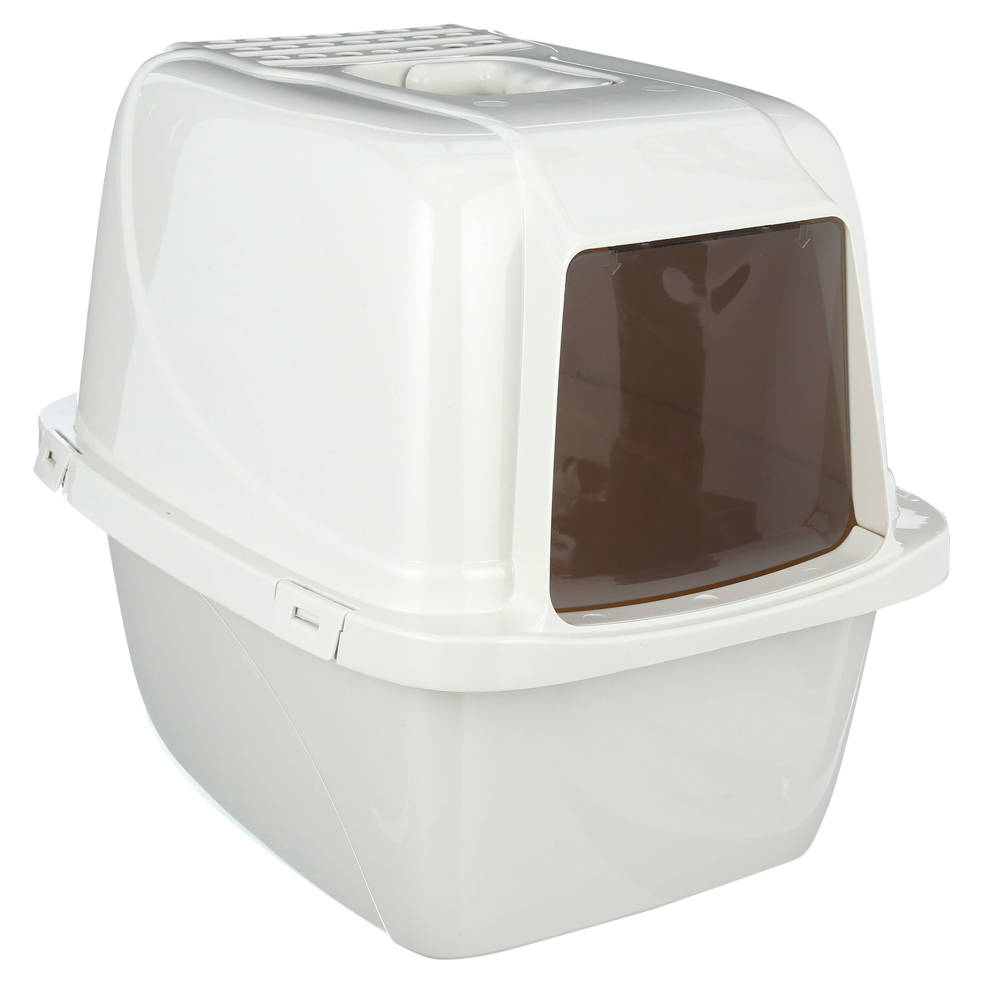 Van Ness Plastics Enclosed Cat Litter Box White, LG