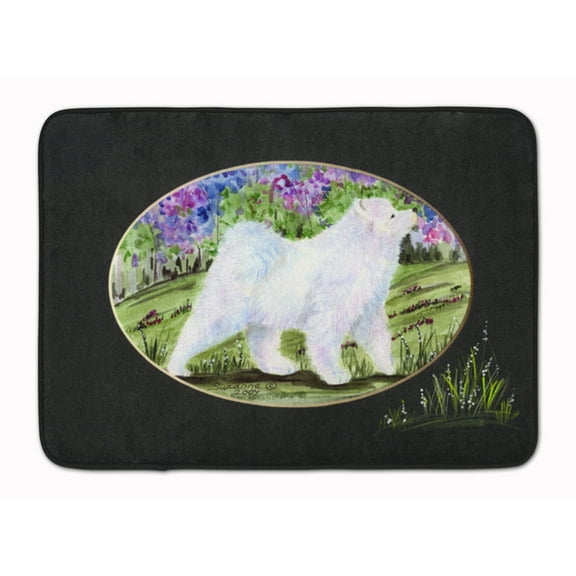 Carolines Treasures SS8059RUG Samoyed Machine Washable Memory Foam Mat 19 X 27" multicolor