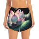thumbnail image 2 of Balery Snake Holding A Lotus Pantalones cortos deportivos para mujer con forro y dos bolsillos, elásticos, para entrenamiento, gimnasio, yoga-X-Large, 2 of 7