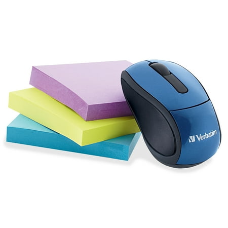 Verbatim - Mini Travel Wireless Optical Mouse with Compact Design - Blue