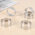 thumbnail image 1 of Anillo de tarta perforado de acero inoxidable, 5 piezas de 5 cm de anillo de mousse para pastel perforado, anillos de tarta redondos de bricolaje para hornear anillo de postre, 1 of 7