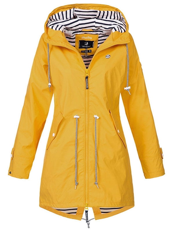 Womens Waterproof Lightweight Raincoats Jacket Rain Windbreaker Windproof for Cycling Walking Travelling Active Outdoor
