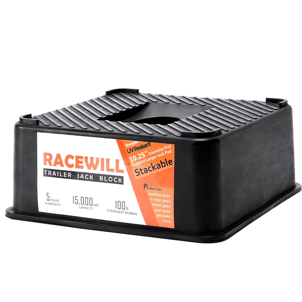 CarBole RV Jack Pads Camper Chock Blocks 1500lbs Trailer Leveling Jack