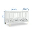 thumbnail image 3 of Delta Children Sloane 4-in-1 Acrylic Convertible Crib - Includes Conversion Rails, Bianca White w/Melted Bronze, 3 of 11