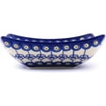 thumbnail image 3 of Polish Pottery 7¾-inch Square Bowl (Flowering Peacock Theme) Hand Painted in Boleslawiec, Poland + Certificate of Authenticity, 3 of 6