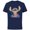 Navy, variant on Disney Lilo & Stitch in Hawaiian Floral Print - Short Sleeve Cotton T-Shirt for Adults - Customized-Navy