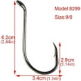thumbnail image 7 of 50pc 3/0 Octopus Fishing Hooks High Carbon Steel Fishing Hook Saltwater For Bass Fishing, 7 of 7