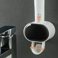 thumbnail image 6 of 100Fens Automatic Toothpaste Dispenser Wall Mount Hands Free Plastic Squeezer For Bathroom Easy Push No Mess Paste Savers Organizer, 6 of 7