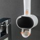 thumbnail image 4 of Dispensador automático de pasta de dientes Soporte de pared | Organizador exprimidor de pasta de plástico manos libres | Diseño fácil de empujar sin ensuciar | Instalación de adhesivo sin punzones |, 4 of 5