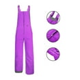 thumbnail image 4 of Baqcunre Jumpsuits for Women,Women's Insulated Ski Bib Overalls Winter Snowboarding Pants Sleeveless Ski Adjustable Strap Jumpsuit Purple, 4 of 8