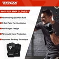 thumbnail image 2 of RDX Cow Hide Leather MMA Grappling Gel Gloves Cage Fighting UFC Sparring Glove Training T1, 2 of 11