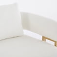 thumbnail image 4 of 51" Small Sofa Couch Comfy Modern Teddy Upholstered 2-Seater Love Seats for Apartment,Bedroom,Office,White, 4 of 8