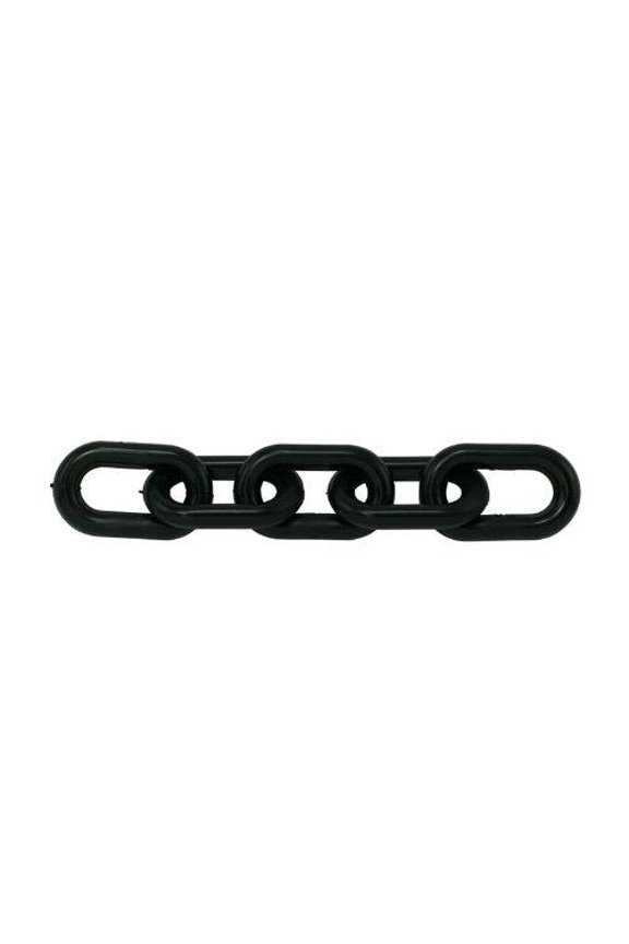 Plastic Barrier Chain, 2" Diameter, 100' Length, Black