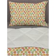 thumbnail image 3 of Fruits Comforter & Sham Bedding Set, Funny Surreal Fruit on a Plain Background, 3 pcs Duvet Set Microfiber Filling Quilt, 5 Sizes, Multicolor, by Ambesonne, 3 of 4