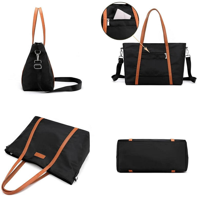  Men's Tote Bag Laptop A4 Shoulder Bag Nylon Messenger Bag  Crossbody Purse Waterproof for Business Travel Work Outdoor (Small) :  Electronics