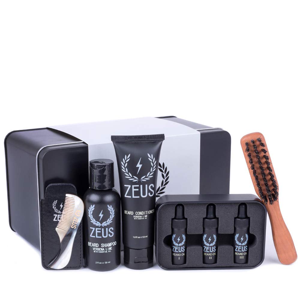 Zeus Beard Zeus Goatee Care Set (Verbena Lime) Beard Shampoo and