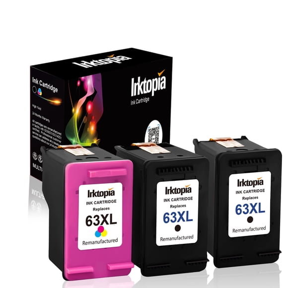 Inktopia Cartouche d'Encre Remanufacturée de Remplacement pour HP 63 TG 63TG Compatible avec OfficeJet 5255 5258 3830 3831 3832 Envy 4512 4516 4520 DeskJet 1112 2130