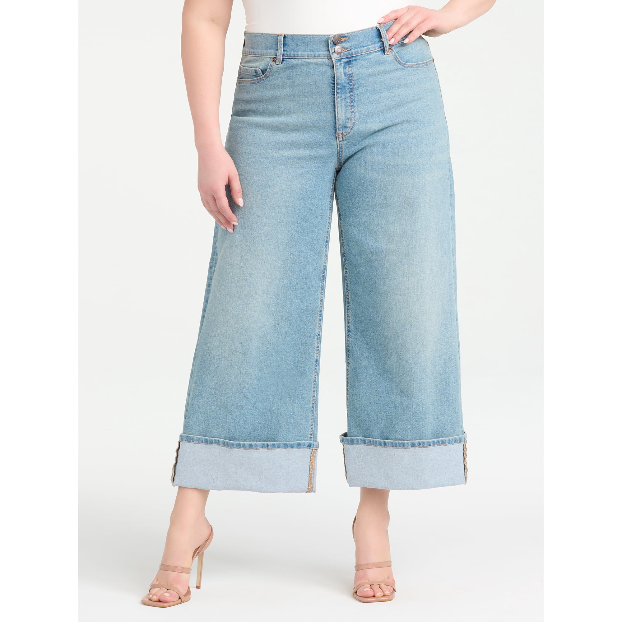 Sofia Vergara Women's Plus Size Margot Wide Leg Cuffed Sizes 14W-26W