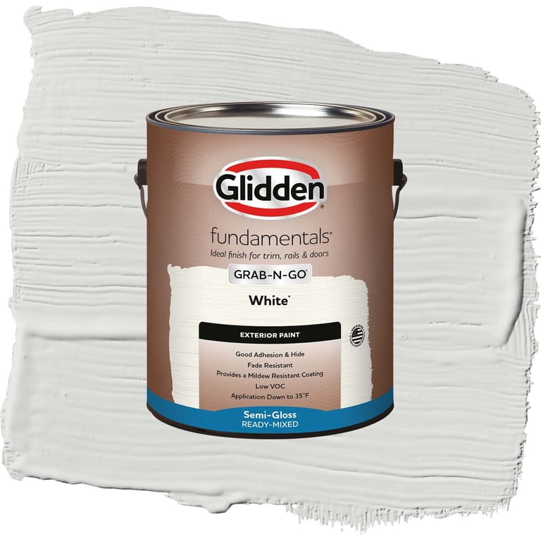 Glidden Fundamentals Pegasus Semi-Gloss Exterior Paint, 1 Gal photo 1