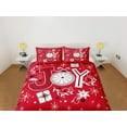 thumbnail image 2 of Navidad Juego de Funda Nórdica y Almohadas de Navidad Ropa de Cama Roja Funda de edredón, 2 of 4