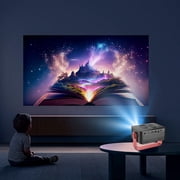Mini Projector with WiFi , Native 1080P Projector , Projectors for Outdoor Movies Home Theater Built-in Speaker Android11 Dual WiFi6 Allwinner 1080p Compatible with iPhone/Android/PS4/Laptop