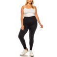 thumbnail image 4 of Women's Plus Size Microfiber Full Solid Length Leggings Pack of 2, 4 of 5