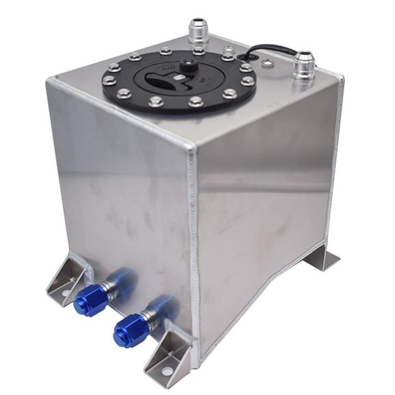 ALL-CARB 2.5 Gallon / 9.5L Fuel Cell Tank Polished Aluminum Racing Drift W/Level Sender