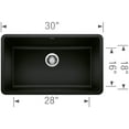 thumbnail image 7 of BLANCO PRECIS 30" Single Undermount - Anthracite, 7 of 7