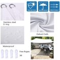 thumbnail image 3 of Toldo rectangular con cuerda y kit de montaje gratuitos, toldo impermeable y transpirable para piscinas, restaurantes, parques, coches, 2 x 3 m (azul oscuro), 3 of 5