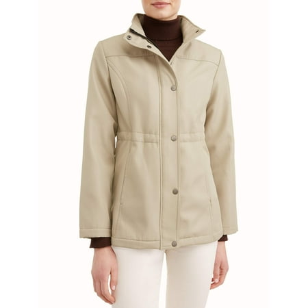 Plaid Knit Jacket - Women's Soft Shell Plaid Heat Stamped Jacket