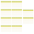 thumbnail image 2 of Cocktail Picks Handmade Bamboo Toothpicks 100Pcs 4.7 Inch Yellow Pineapples, 2 of 9