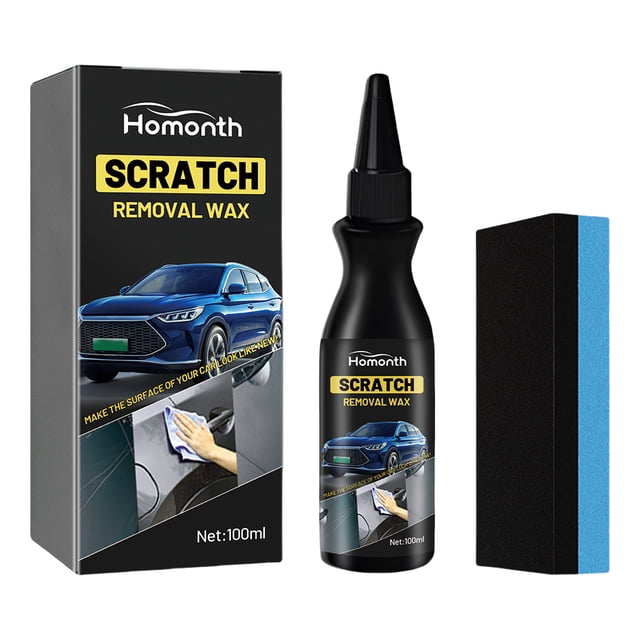 Cera Pulido Pasta Reparación Rasguños 100 Ml Automóvil Con Esponja para Reparar Imperfecciones