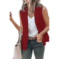 thumbnail image 3 of Mujer Sin Mangas Outwear Casual Abrigo De Trabajo Blazer Chaleco, 3 of 3