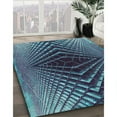 thumbnail image 3 of Ahgly Company Machine Washable Indoor Rectangle Transitional Dark Slate Blue Area Rugs, 5' x 8', 3 of 7