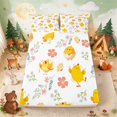 thumbnail image 4 of Erosebridal Chick Bed Sheets for Girls, Pink Flowers Full Size Sheets, 4-Piece 1 Flat Sheet 1 Fitted Sheet and 2 Pillowcases, 4 of 6
