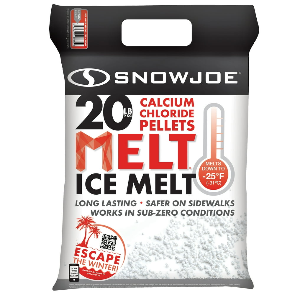 Snow Joe MELT20CPP Pure Calcium Chloride Ice Melt Pellets , 20Lbs , 94