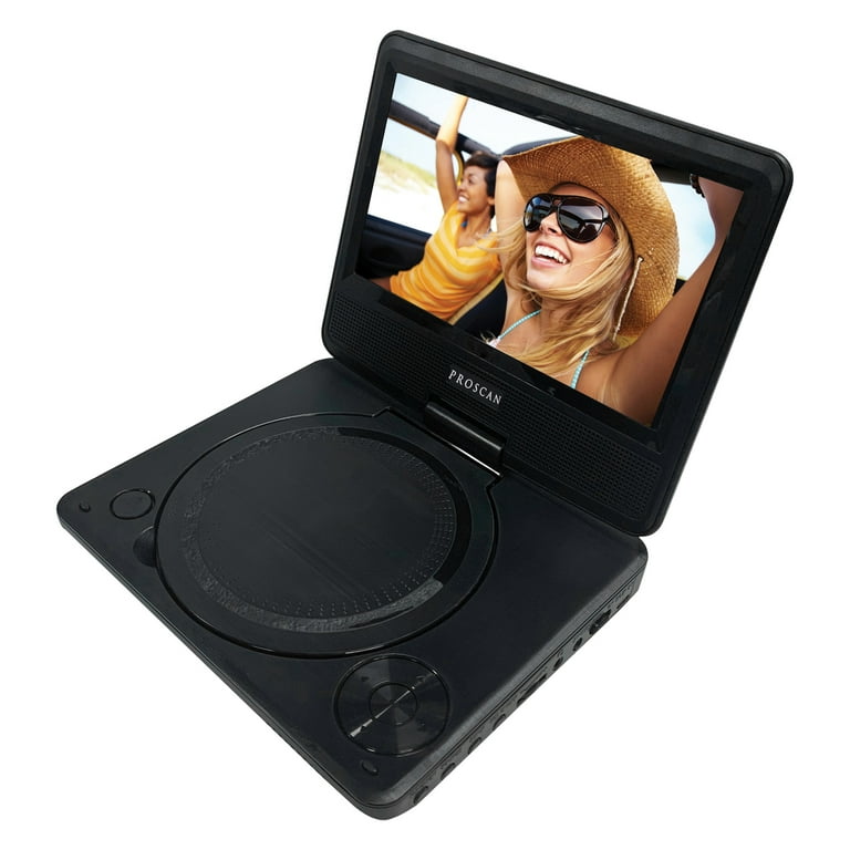 Proscan PDVD7040 7-Inch Portable Swivel Screen DVD Player - Black