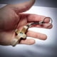 thumbnail image 4 of Artisanal Walnut Wood Cross Keychain with Heart Pendant,Wooden Cross Necklace, 4 of 5