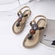 thumbnail image 4 of Sandalias de verano para mujer, sandalias planas sin cordones, zapatos romanos de cristal, sandalias informales con punta abierta Wmkox8yii  nm8390, 4 of 9