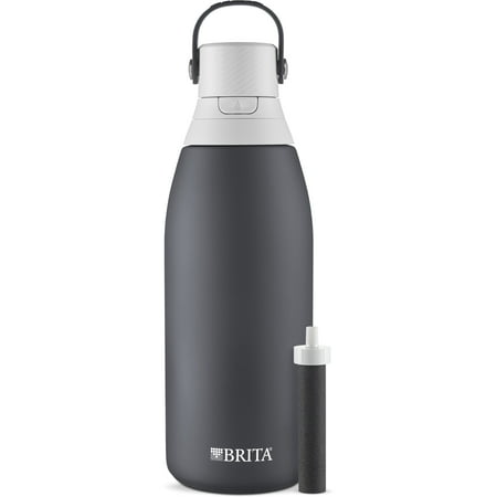 

Brita Premium Stainless Steel Leak Proof Filtered Water Bottle Carbon 32 oz