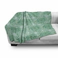 thumbnail image 3 of Turquoise Soft Flannel Fleece Blanket, Floral Pattern with Beryl Crystal Guilloche Flowers Carving Art Elements Image Print, Cozy Plush for Indoor and Outdoor Use, 50" x 60", Green, by Ambesonne, 3 of 6