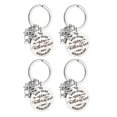 thumbnail image 1 of Housewarming Theme Keychain Organize Keys House Shape Silver 2.5x2.5x5cm 4Pcs, 1 of 4