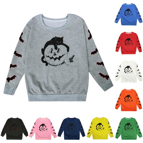 NordicNest Girls Halloween Printed Pullover Hoodie Soft Casual Sweatshirt For Kids Cozy Fall Winter Outfit Cute Toddler Girls Clothes Winter Clothes for Boys
